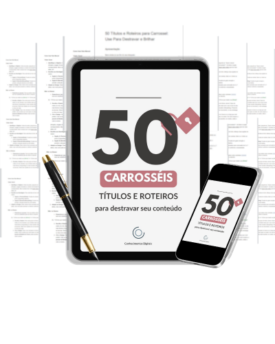 mockup 50 titulos e roteiros carrossel